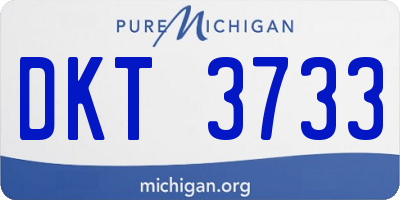 MI license plate DKT3733