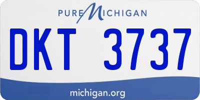 MI license plate DKT3737