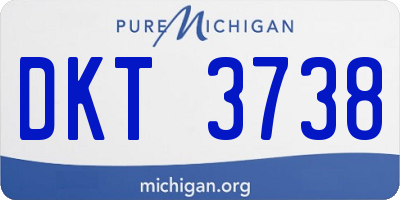 MI license plate DKT3738