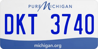 MI license plate DKT3740