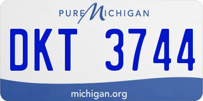 MI license plate DKT3744