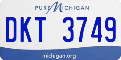 MI license plate DKT3749