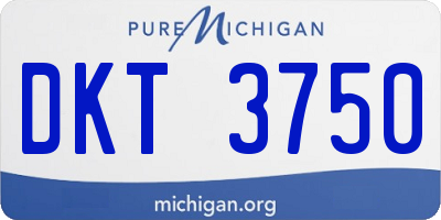 MI license plate DKT3750