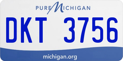 MI license plate DKT3756