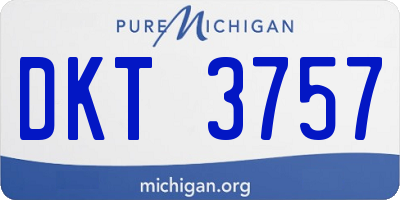 MI license plate DKT3757