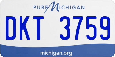 MI license plate DKT3759