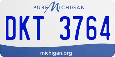 MI license plate DKT3764