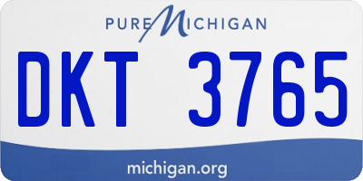 MI license plate DKT3765