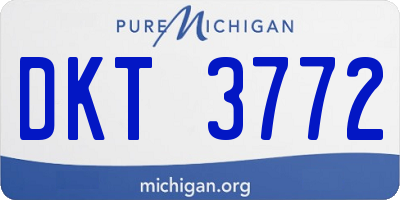 MI license plate DKT3772