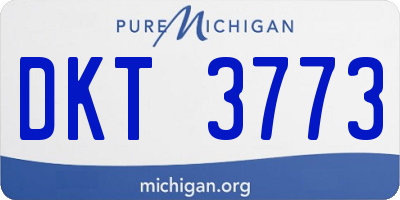 MI license plate DKT3773