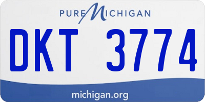 MI license plate DKT3774