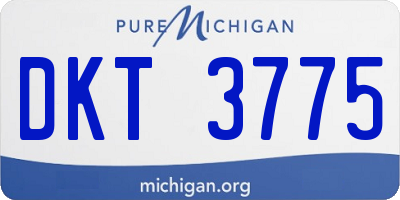 MI license plate DKT3775
