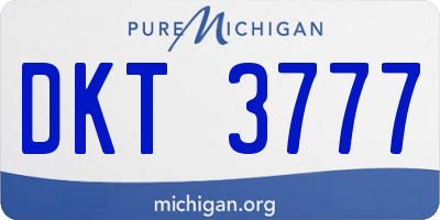 MI license plate DKT3777
