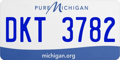 MI license plate DKT3782