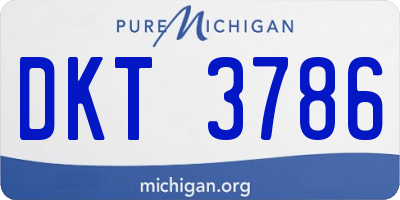MI license plate DKT3786