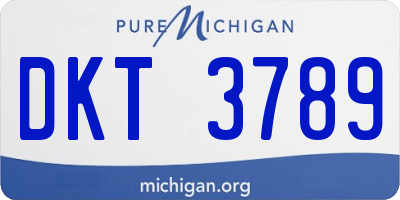 MI license plate DKT3789