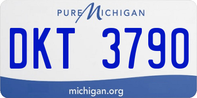 MI license plate DKT3790