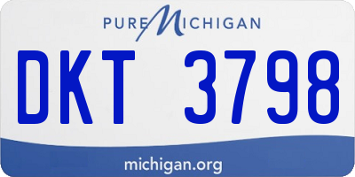 MI license plate DKT3798
