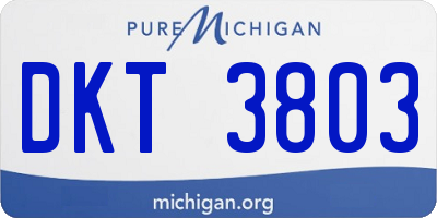 MI license plate DKT3803