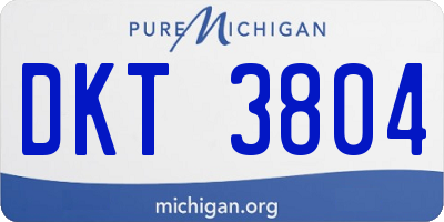 MI license plate DKT3804