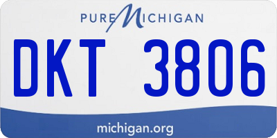 MI license plate DKT3806