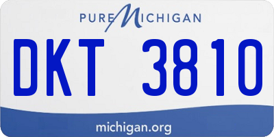 MI license plate DKT3810