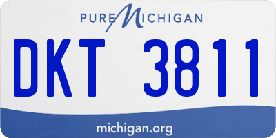 MI license plate DKT3811