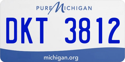 MI license plate DKT3812