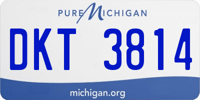 MI license plate DKT3814