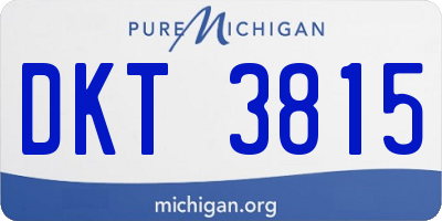 MI license plate DKT3815