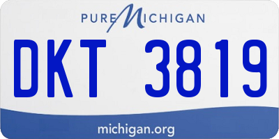 MI license plate DKT3819