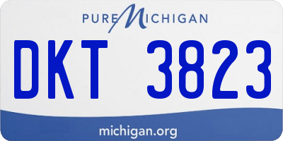 MI license plate DKT3823