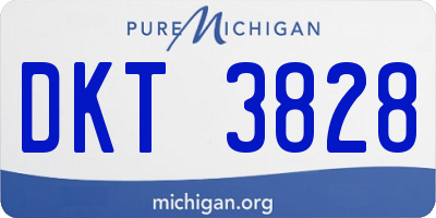 MI license plate DKT3828