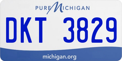 MI license plate DKT3829