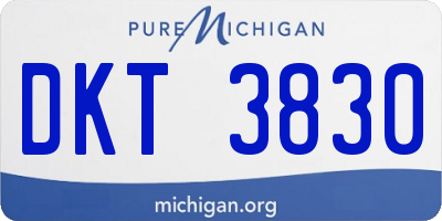MI license plate DKT3830