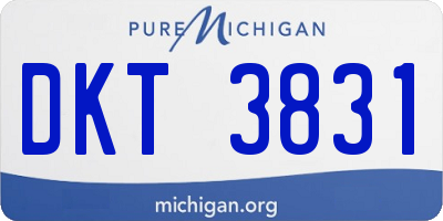 MI license plate DKT3831