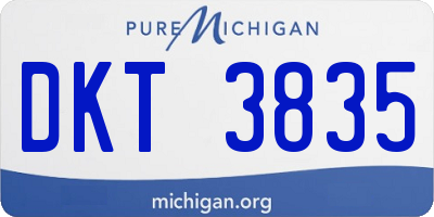 MI license plate DKT3835