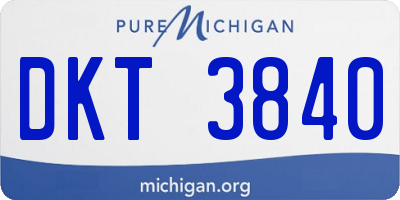 MI license plate DKT3840