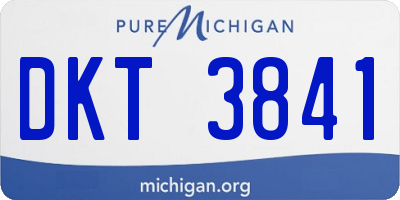 MI license plate DKT3841