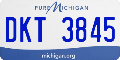 MI license plate DKT3845