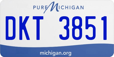 MI license plate DKT3851