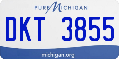 MI license plate DKT3855