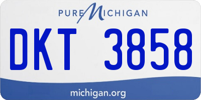 MI license plate DKT3858