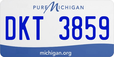 MI license plate DKT3859