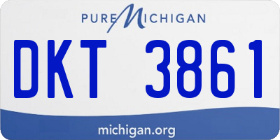 MI license plate DKT3861