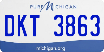MI license plate DKT3863