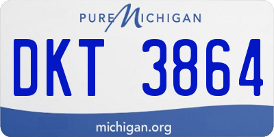 MI license plate DKT3864