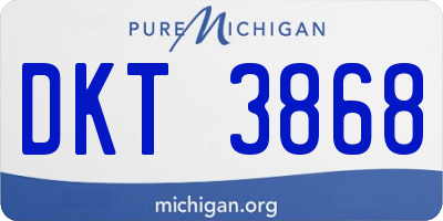 MI license plate DKT3868