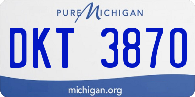 MI license plate DKT3870