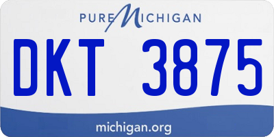MI license plate DKT3875